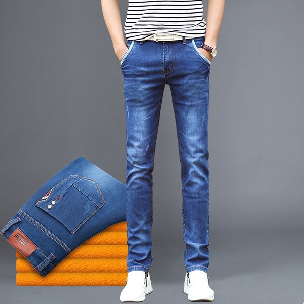 2017 spring autumn winter men fleece jeans male thermal denim pants warm trousers slim clothing, Blue
2017 spring autumn winter men fleece jeans male thermal denim pants warm trousers slim clothing, Blue
