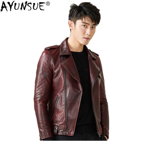 ayunsue men's leather jacket 2019 autumn winter jacket men genuine sheepskin coat mens streetwear jackets mg-1823015 my1468, Black
ayunsue men's leather jacket 2019 autumn winter jacket men genuine sheepskin coat mens streetwear jackets mg-1823015 my1468, Black