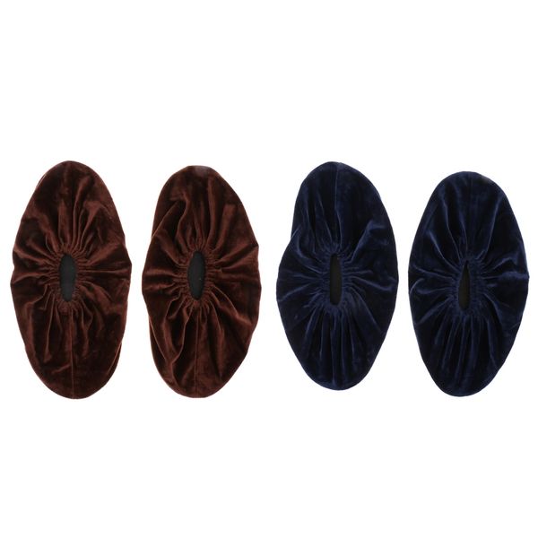 2 pairs coffee & navy non slip shoe covers reusable washable work boot overshoes for indoors contractors
2 pairs coffee & navy non slip shoe covers reusable washable work boot overshoes for indoors contractors