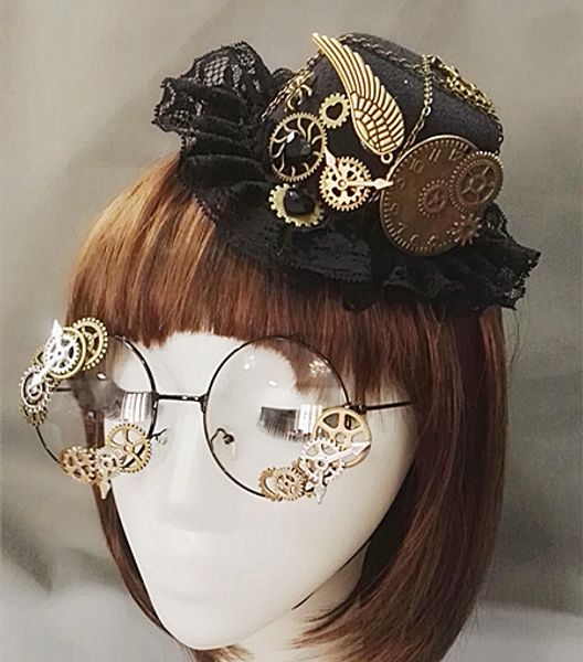 novelties steampunk victorian gears mini hat costume hair accessory handmade with steam punk gear glasses, Blue;gray
novelties steampunk victorian gears mini hat costume hair accessory handmade with steam punk gear glasses, Blue;gray