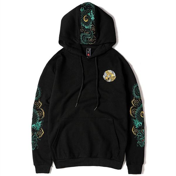 fall and winter sweatshirt 2019 new chinese style chinese dragon embroidery design trend fashion leisure hoodie mens hoodies, Black
fall and winter sweatshirt 2019 new chinese style chinese dragon embroidery design trend fashion leisure hoodie mens hoodies, Black