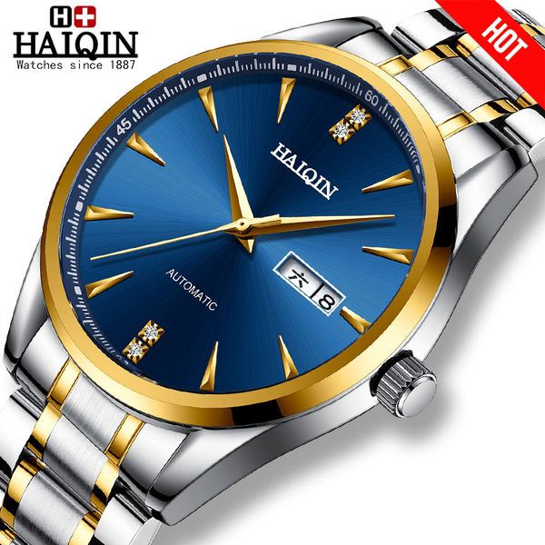 haiqin fashion gold watch men's watches mens watches watch men mechanical wrist clock relogio masculino, Slivery;brown
haiqin fashion gold watch men's watches mens watches watch men mechanical wrist clock relogio masculino, Slivery;brown