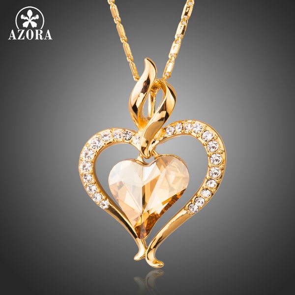 azora long link chain heart austrian crystal gold color heart pendant necklace for valentine's day gift of love tn0204, Silver
azora long link chain heart austrian crystal gold color heart pendant necklace for valentine's day gift of love tn0204, Silver