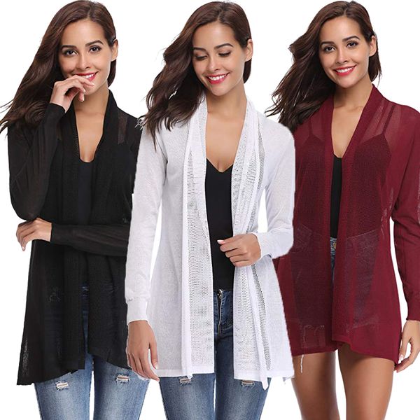 2019 brand mesh jackets womens long sleeve open front thin cardigan coats casual autumn outwear, Black;brown
2019 brand mesh jackets womens long sleeve open front thin cardigan coats casual autumn outwear, Black;brown