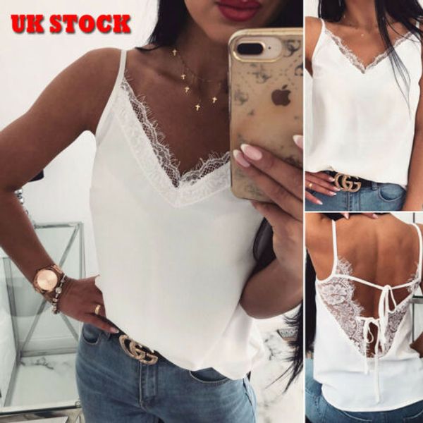 trendy solid lace summer women sleeveless vest tank ladies loose v-neck camisole, White
trendy solid lace summer women sleeveless vest tank ladies loose v-neck camisole, White