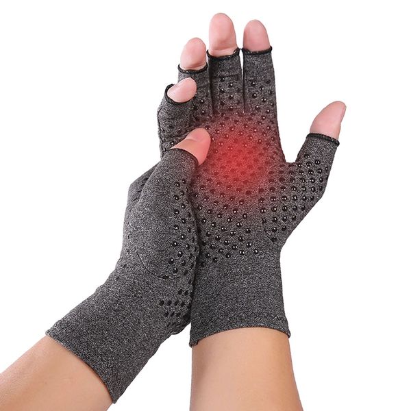 gobygo 1 pair magnetic anti arthritis health compression therapy gloves rheumatoid hand pain wrist support sports safety gloves, Black;red
gobygo 1 pair magnetic anti arthritis health compression therapy gloves rheumatoid hand pain wrist support sports safety gloves, Black;red