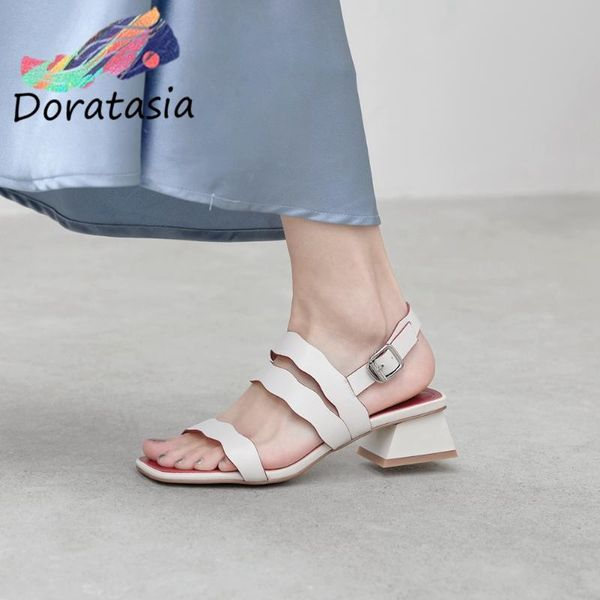 doratasia cow leather women open toe back strap square heel shoes sandals women summer sandals, Black
doratasia cow leather women open toe back strap square heel shoes sandals women summer sandals, Black