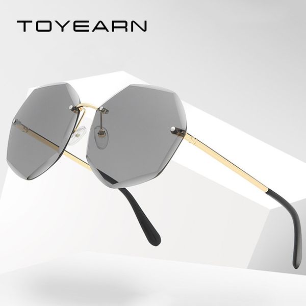 toyearn 2019 new fashion brand design vintage rimless oversized sunglasses women diamond cutting lens gradient sun glasses uv400, White;black
toyearn 2019 new fashion brand design vintage rimless oversized sunglasses women diamond cutting lens gradient sun glasses uv400, White;black