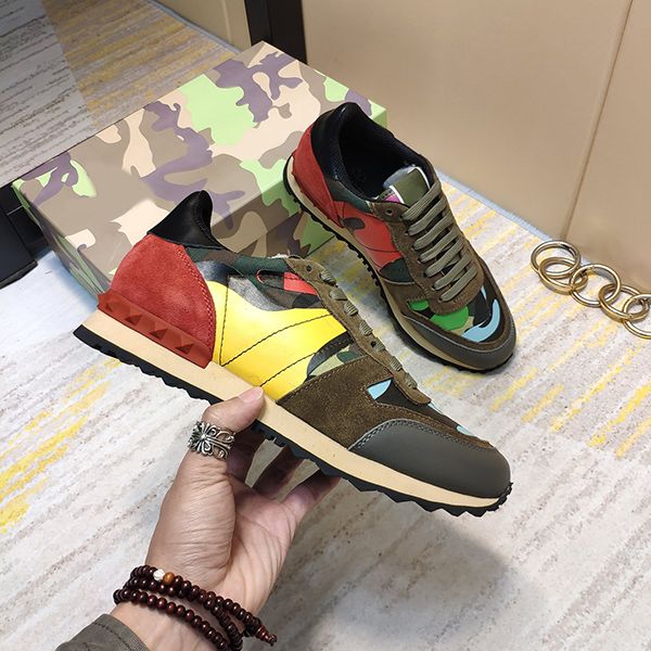 2019 shoes fashion stud rivet camouflage sneakers men women leather flats luxury designer trainers casual shoes, Black
2019 shoes fashion stud rivet camouflage sneakers men women leather flats luxury designer trainers casual shoes, Black