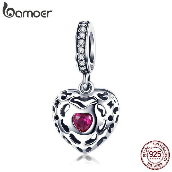 bamoer romantic 925 sterling silver happiness heart pink cz pendant charms fit original bracelets necklaces diy jewelry scc1007, Slivery;golden
bamoer romantic 925 sterling silver happiness heart pink cz pendant charms fit original bracelets necklaces diy jewelry scc1007, Slivery;golden