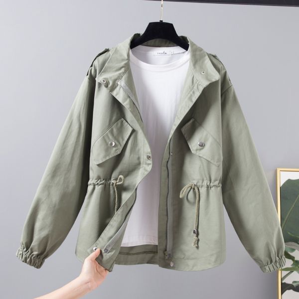 harajuku loose drawstring waist zipper trench coat outerwear women 2020 spring new plus size mid-length casual windbreaker coats, Tan;black
harajuku loose drawstring waist zipper trench coat outerwear women 2020 spring new plus size mid-length casual windbreaker coats, Tan;black