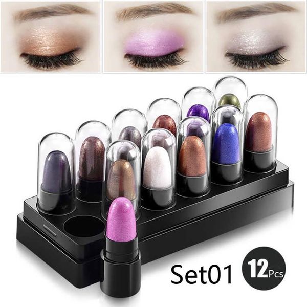 12pcs dnm women glitter color changing eyeshadow pens pencils waterproof eye makeup
12pcs dnm women glitter color changing eyeshadow pens pencils waterproof eye makeup