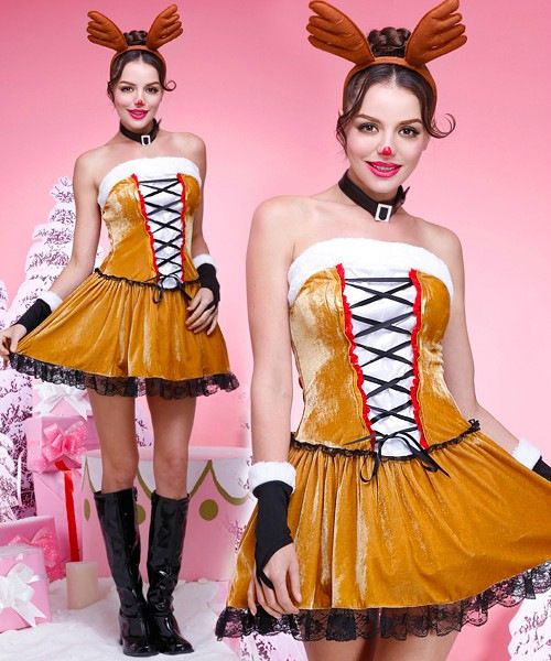 david's deer elk cospaly women dress princesses dress halloween masquerade deguisement for carnival christmas costumes, Silver
david's deer elk cospaly women dress princesses dress halloween masquerade deguisement for carnival christmas costumes, Silver