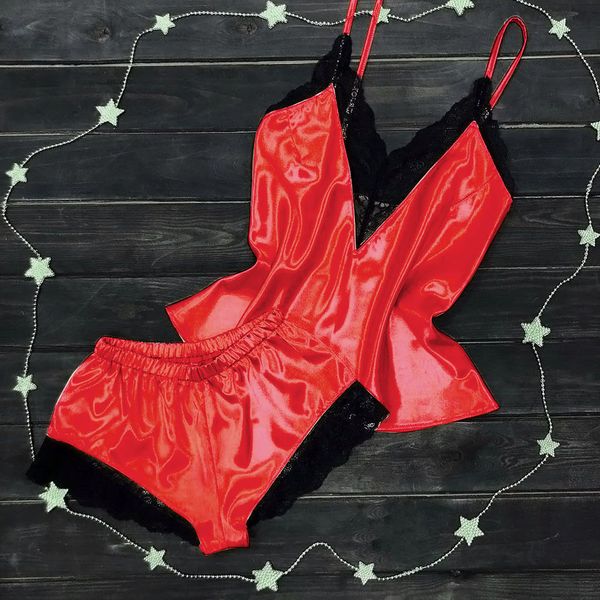 night 2pc pajama women's short pajamas lace babydoll underwear femmede nuit night sleepwear mini temptation pijam shorts, Black;red
night 2pc pajama women's short pajamas lace babydoll underwear femmede nuit night sleepwear mini temptation pijam shorts, Black;red