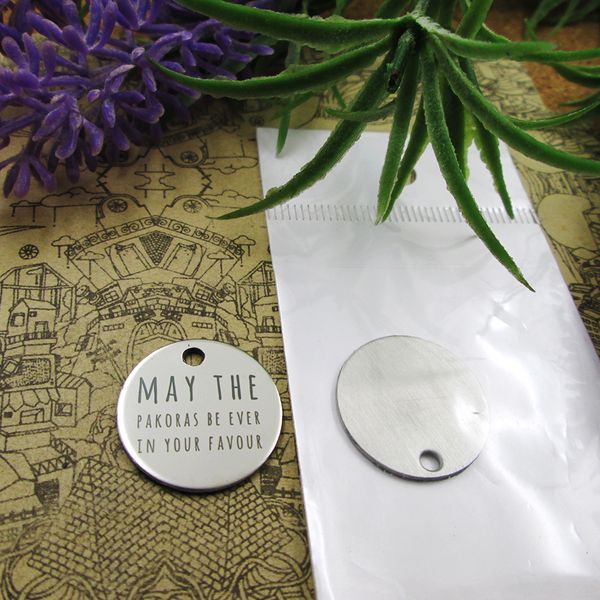 40pcs--"may the pakoras be ever"stainless steel charms more style for choosing diy charms pendants for necklace, Bronze;silver
40pcs--"may the pakoras be ever"stainless steel charms more style for choosing diy charms pendants for necklace, Bronze;silver