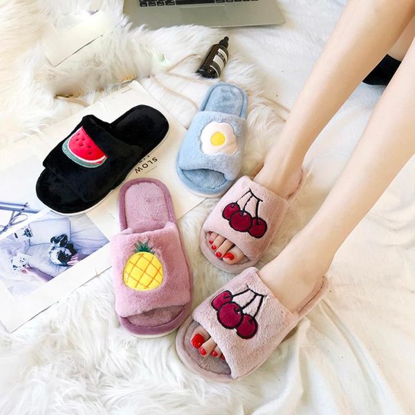 women's winter casual fruit printing cute slippers large size non-slip shoes wild slippers home fur plush house spa flip flops, Black
women's winter casual fruit printing cute slippers large size non-slip shoes wild slippers home fur plush house spa flip flops, Black