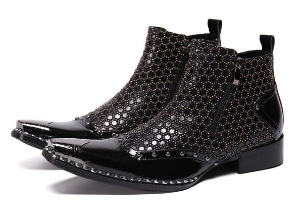 metal toe hairdresser shoes men dress shoes oxfords formal leather fashion show ankle boots, Black
metal toe hairdresser shoes men dress shoes oxfords formal leather fashion show ankle boots, Black