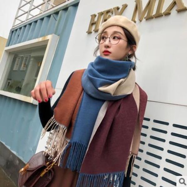 cashmere scarf winter female students tassel air conditioning heat preservation double-sided color matching imitation ing, Blue;gray
cashmere scarf winter female students tassel air conditioning heat preservation double-sided color matching imitation ing, Blue;gray