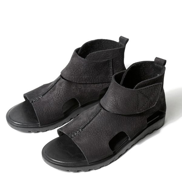 summer retro korean genuine leather british breathable young male roman sandals beach outdoor anti-skid cowhide, Black
summer retro korean genuine leather british breathable young male roman sandals beach outdoor anti-skid cowhide, Black