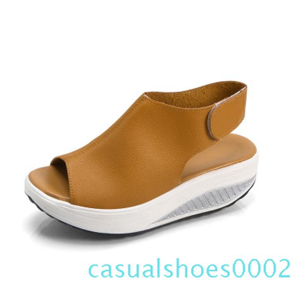 2019 woman sandals soft bottom peep toe wedges sandals ladies plus size summer c02, Black
2019 woman sandals soft bottom peep toe wedges sandals ladies plus size summer c02, Black