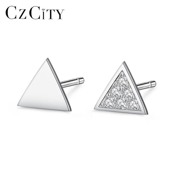 czcity 100% 925 sterling silver small triangle stud earrings for women simple geometric design cubic zircon earring fine jewelry, Golden;silver
czcity 100% 925 sterling silver small triangle stud earrings for women simple geometric design cubic zircon earring fine jewelry, Golden;silver