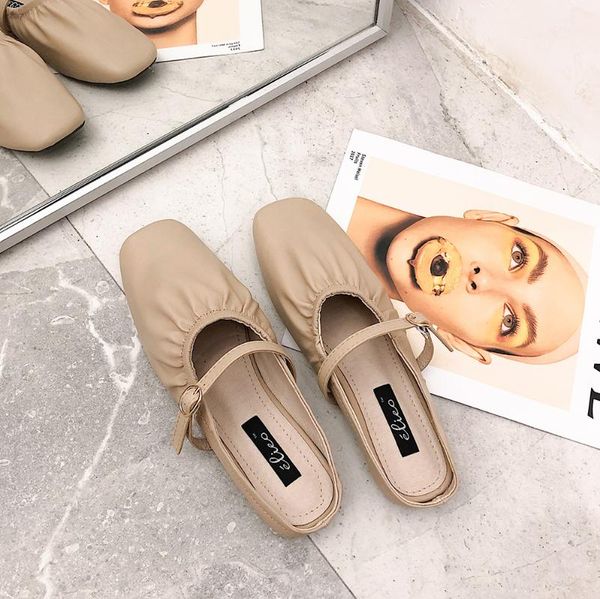 slippers buckle band pleated pu woman slip on flipflops spring koeran slides shoes women square toe chunky low heels mules mujer, Black
slippers buckle band pleated pu woman slip on flipflops spring koeran slides shoes women square toe chunky low heels mules mujer, Black