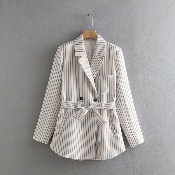 casual striped double breasted pockets women blazer coat 2019 ladies notched collar long sleeve loose feminino blaser, White;black
casual striped double breasted pockets women blazer coat 2019 ladies notched collar long sleeve loose feminino blaser, White;black