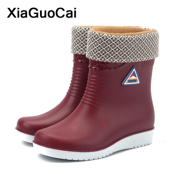 winter warm woman rainboots high female shoes 2019 women's ankle boots waterproof antiskid botas mujer, Black
winter warm woman rainboots high female shoes 2019 women's ankle boots waterproof antiskid botas mujer, Black