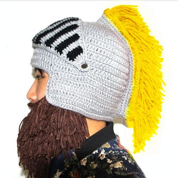 red tassel cosplay roman knight knit helmet men's caps original barbarian handmade winter warm beard hats funny party beanies, Blue;gray
red tassel cosplay roman knight knit helmet men's caps original barbarian handmade winter warm beard hats funny party beanies, Blue;gray