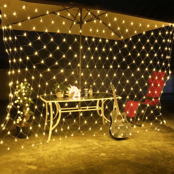 Christmas Lights Led Waterproof Outdoor Christmas Lights String Curtains Net Lights Eight Function Outdoor Decoration Fishing Net Light Holi