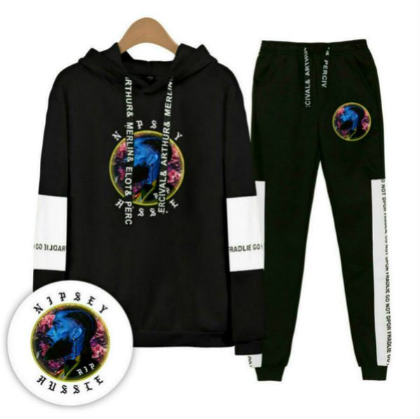 nipsey hussle mens tracksuits spring autumn casual clothing sets women teenager hoodies pants 2pcs, Gray
nipsey hussle mens tracksuits spring autumn casual clothing sets women teenager hoodies pants 2pcs, Gray