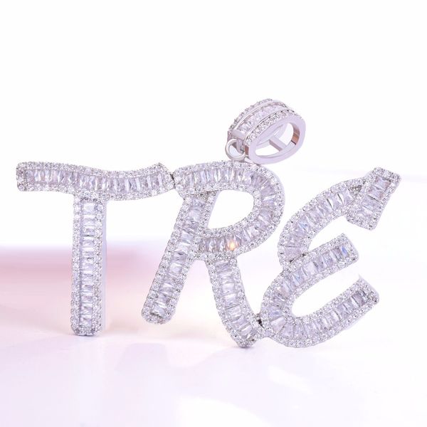 new iced out baguette initials letters pendant chain gold silver bling zirconia with rope chain men's hip hop jewelry
new iced out baguette initials letters pendant chain gold silver bling zirconia with rope chain men's hip hop jewelry
