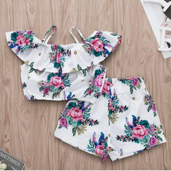 baby designer clothes kids girs floral printed clothing sets summer suspender shorts suits infant off shoulder t shirt pants b938, White
baby designer clothes kids girs floral printed clothing sets summer suspender shorts suits infant off shoulder t shirt pants b938, White