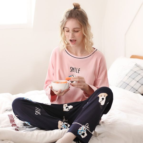 2019 pijama feminino inverno 2019 new spring and autumn pajamas female sweet cute cartoon puppy home service suit a generation, Blue;gray
2019 pijama feminino inverno 2019 new spring and autumn pajamas female sweet cute cartoon puppy home service suit a generation, Blue;gray