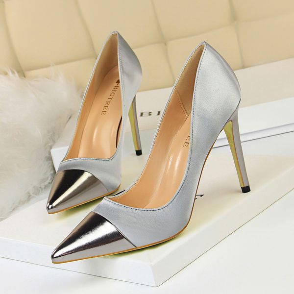 ol lady party dress shoes shallow satin pointed patchwork 10cm high-heeled women pumps single shoes slip-on 8 colors 1023-2, Black
ol lady party dress shoes shallow satin pointed patchwork 10cm high-heeled women pumps single shoes slip-on 8 colors 1023-2, Black