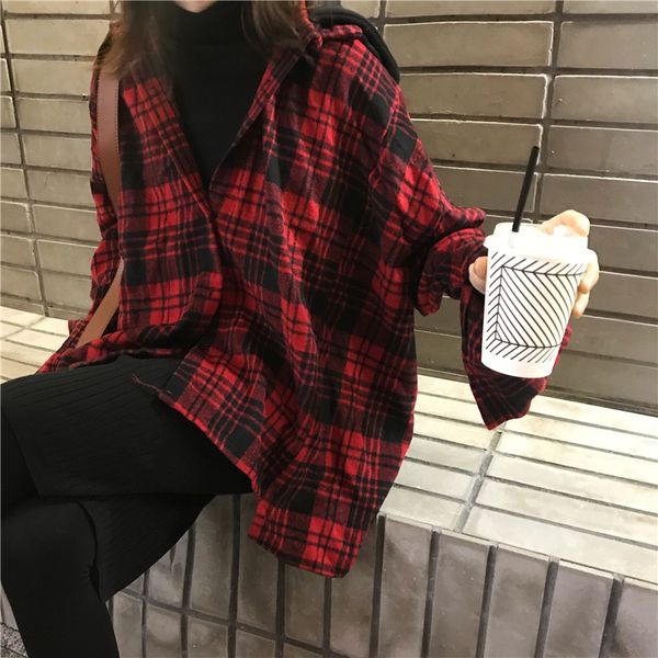 women's jackets causal plaid shirt coat 2021 spring and autumn loose woman faux two pieces womens (k648), Black;brown
women's jackets causal plaid shirt coat 2021 spring and autumn loose woman faux two pieces womens (k648), Black;brown