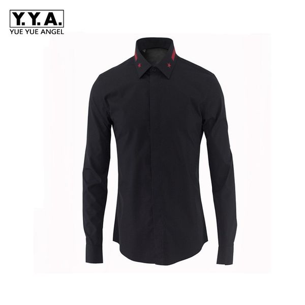 2020 new men black white formal bridegroom dress shirts star embroidery lapel collar spring long sleeved office work male, White;black
2020 new men black white formal bridegroom dress shirts star embroidery lapel collar spring long sleeved office work male, White;black