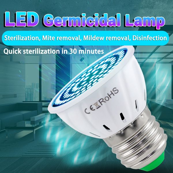 pack of 2 ac110v uv desinfection lamp, e27 led sterilizer light, 8w led uvc germicidal bulb, ultraviolet lamp 80leds amuchina
pack of 2 ac110v uv desinfection lamp, e27 led sterilizer light, 8w led uvc germicidal bulb, ultraviolet lamp 80leds amuchina