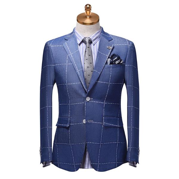 men suit set blue single breasted 2020 summer letter words printed slim fit business man wedding groom suits set blazer pant 2pc, White;black
men suit set blue single breasted 2020 summer letter words printed slim fit business man wedding groom suits set blazer pant 2pc, White;black