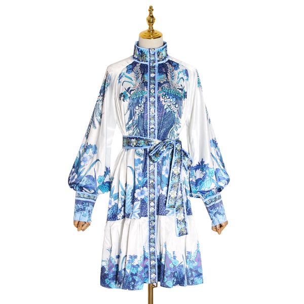 vintage print hit color dresses for female stand collar lantern long sleeve high waist ruched dress women 2019 tide, Black;gray
vintage print hit color dresses for female stand collar lantern long sleeve high waist ruched dress women 2019 tide, Black;gray