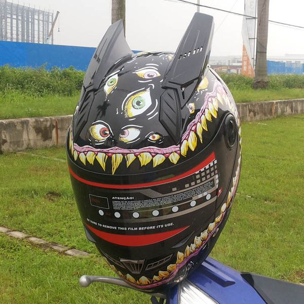 malushun big eyes motorcycle helmet men's full face helmet women's animal horns vintage
malushun big eyes motorcycle helmet men's full face helmet women's animal horns vintage