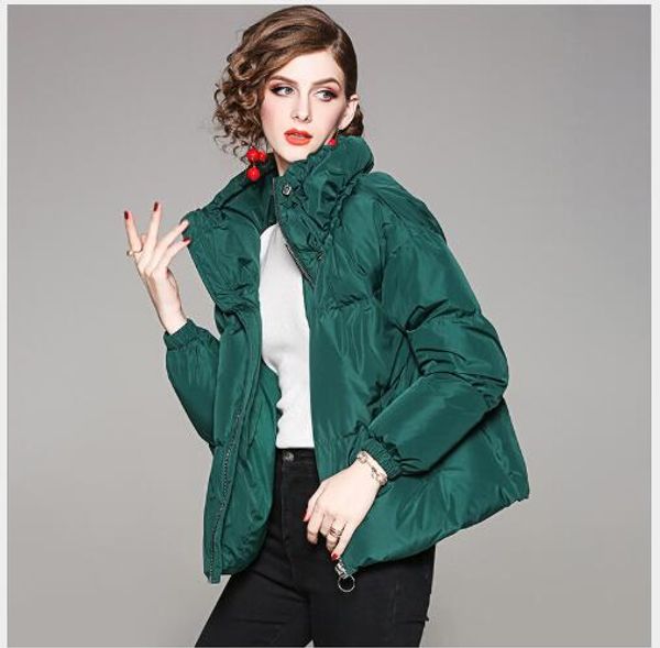 women down coat 2018 new winter loose stand collar white duck down warm jacket female outwear casual long sleeve snow overcoat, Black
women down coat 2018 new winter loose stand collar white duck down warm jacket female outwear casual long sleeve snow overcoat, Black