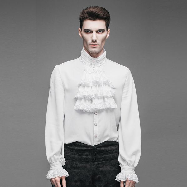 fashion punk new gothic party steampunk black evening shirt retro personality pure white men casual shirt blouse, White;black
fashion punk new gothic party steampunk black evening shirt retro personality pure white men casual shirt blouse, White;black