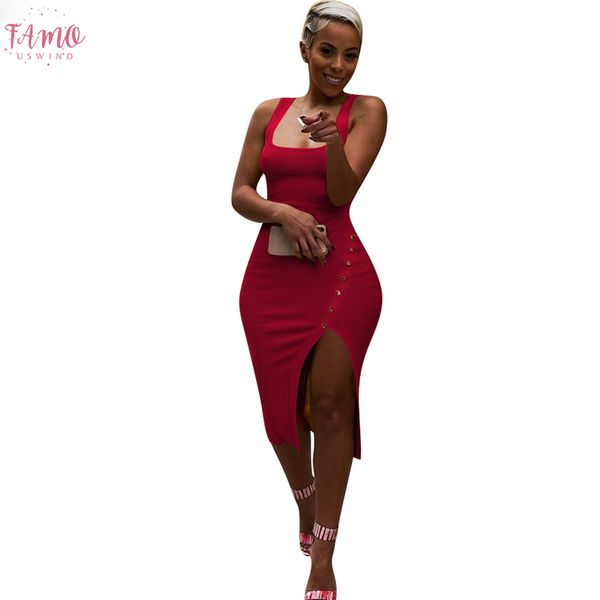 2019 women summer sleeveless side spit knitted bodycon midi tank dress knee length vintage party dresses vestidos lm9065, Black;gray
2019 women summer sleeveless side spit knitted bodycon midi tank dress knee length vintage party dresses vestidos lm9065, Black;gray