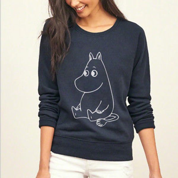 2017 autumn women fashion solid cute cartoon printed loose sweatshirt long sleeve o neck pullover sweatshirt, Black
2017 autumn women fashion solid cute cartoon printed loose sweatshirt long sleeve o neck pullover sweatshirt, Black