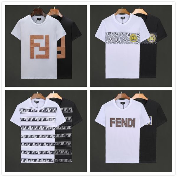 2019 модный бренд Мужская хлопковая футболка с принтом и короткими рукавами, с прин