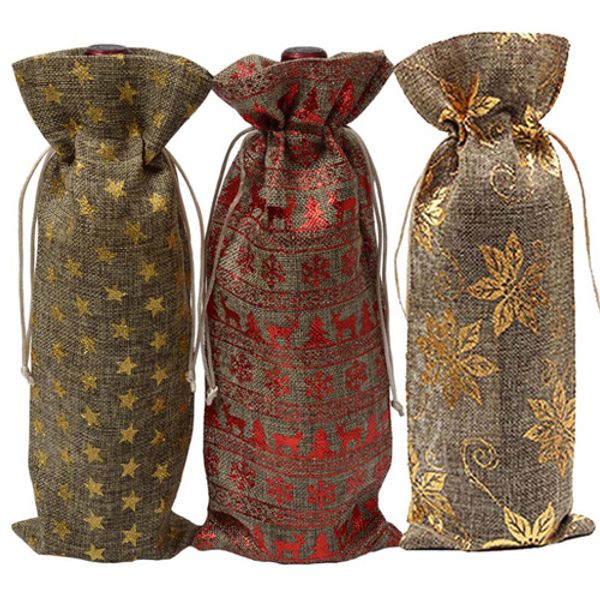 wine bottle bag covers champagne wine blind packaging gift bags rustic hessian christmas wedding dinner table decorate
wine bottle bag covers champagne wine blind packaging gift bags rustic hessian christmas wedding dinner table decorate