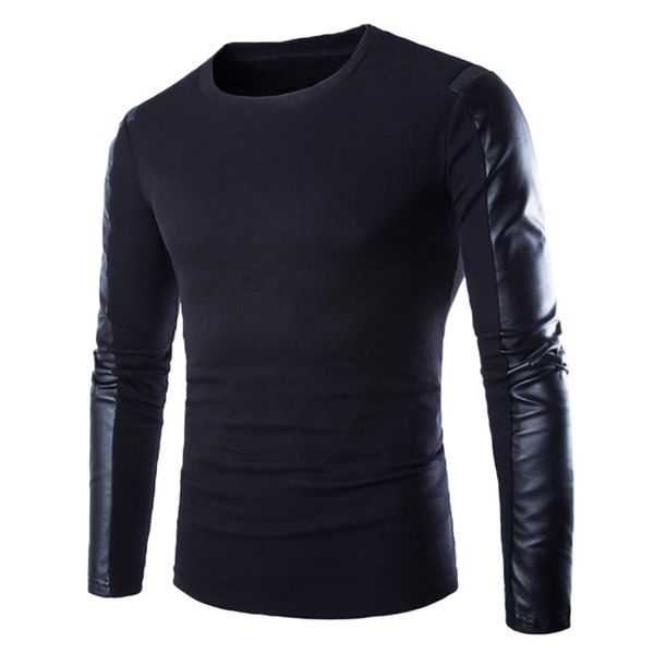 men's sweaters sweater man brand autumn winter o-neck jumpers long sleeve pu leather patchwork pullover male puls size, White;black
men's sweaters sweater man brand autumn winter o-neck jumpers long sleeve pu leather patchwork pullover male puls size, White;black