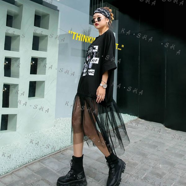 loose fashion short sleeve plus size dresses 2020 summer new trend patch stitching mesh women dress personality loose j4386, Black;gray
loose fashion short sleeve plus size dresses 2020 summer new trend patch stitching mesh women dress personality loose j4386, Black;gray