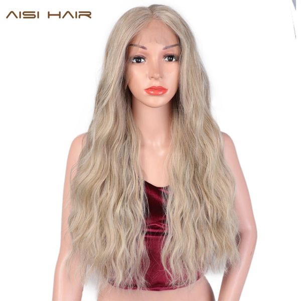 aisi hair lace front wig long blonde wavy wig synthetic wigs natural wave middle part hair heat resistant fiber daily, Black
aisi hair lace front wig long blonde wavy wig synthetic wigs natural wave middle part hair heat resistant fiber daily, Black